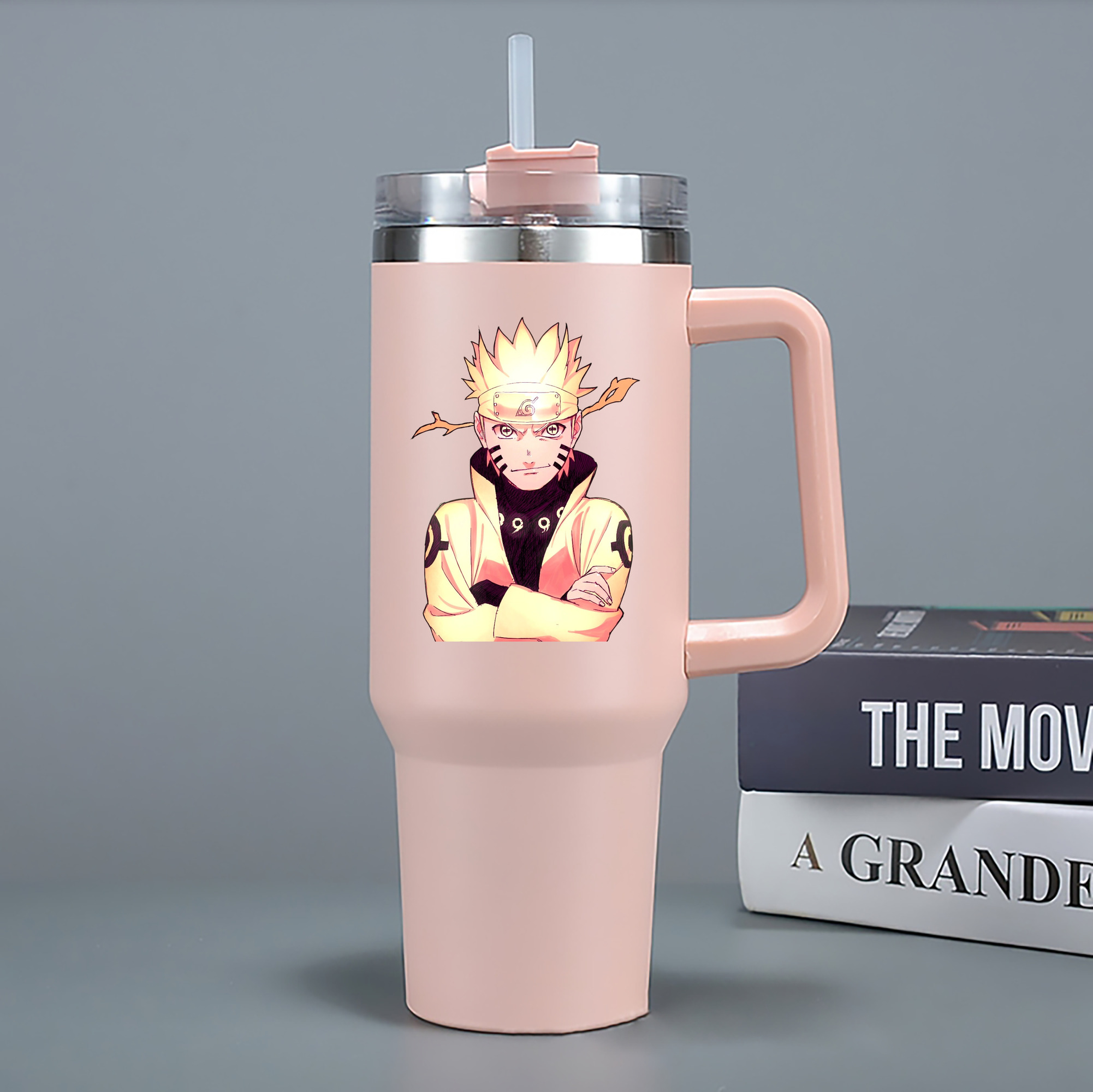 （画像用） NARUTO -ナルト- うずまき ナルト Uzumaki Naruto 1200mL車用タンブラー - クリスタルステッカー（プラスチックストロー付き）
